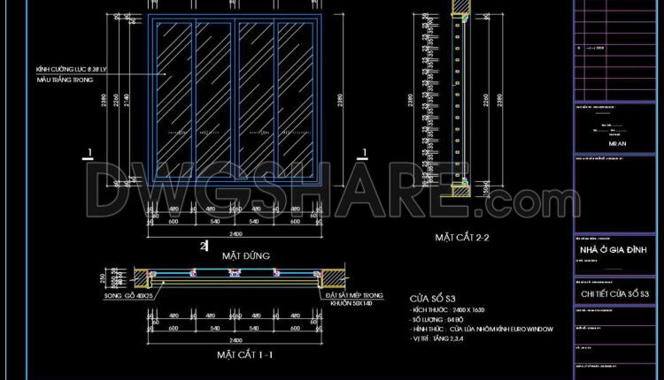 542. Detailed CAD Drawings Of Doors, Windows For Download