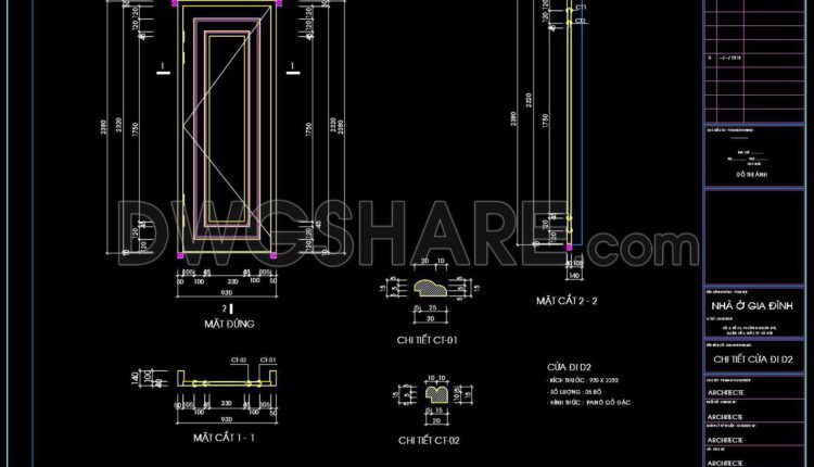 542. Detailed CAD Drawings Of Doors, Windows For Download