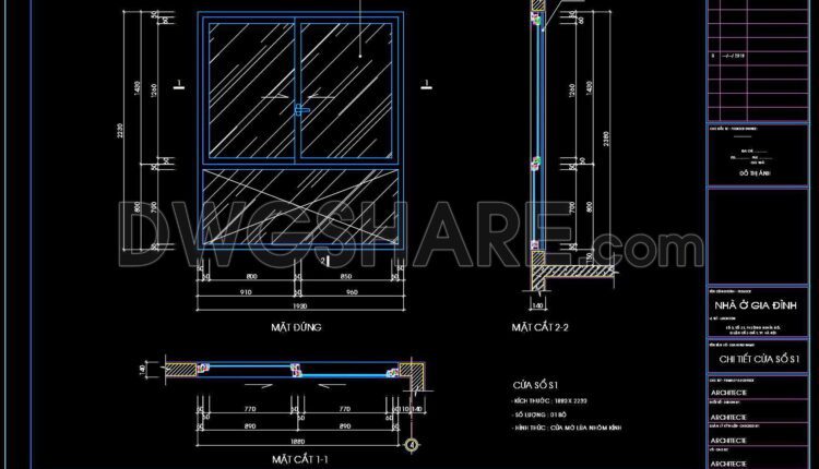 542. Detailed CAD Drawings Of Doors, Windows For Download