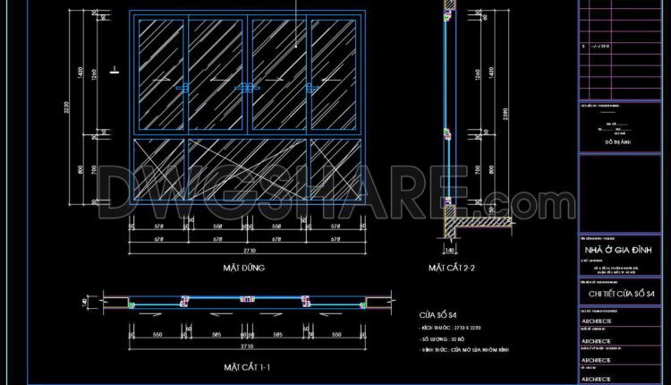 542. Detailed CAD Drawings Of Doors, Windows For Download