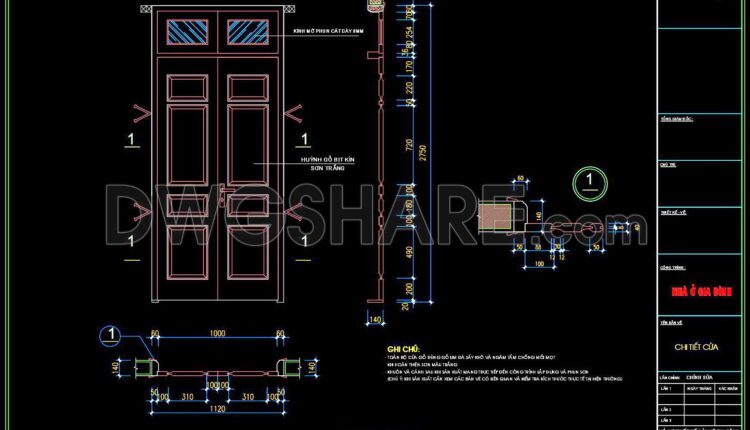 546. Detailed CAD Drawings Of Doors, Windows For Download