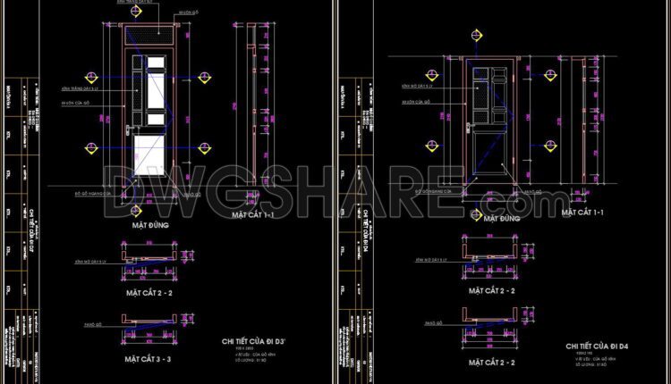 547. Detailed CAD Drawings Of Doors, Windows For Download