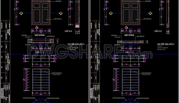 547. Detailed CAD Drawings Of Doors, Windows For Download
