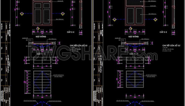 547. Detailed CAD Drawings Of Doors, Windows For Download
