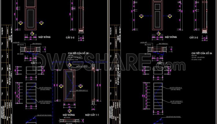 547. Detailed CAD Drawings Of Doors, Windows For Download