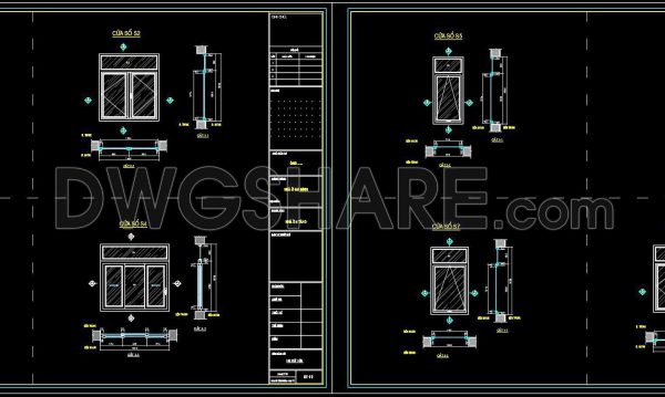 548. Detailed CAD Drawings Of Doors, Windows For Download
