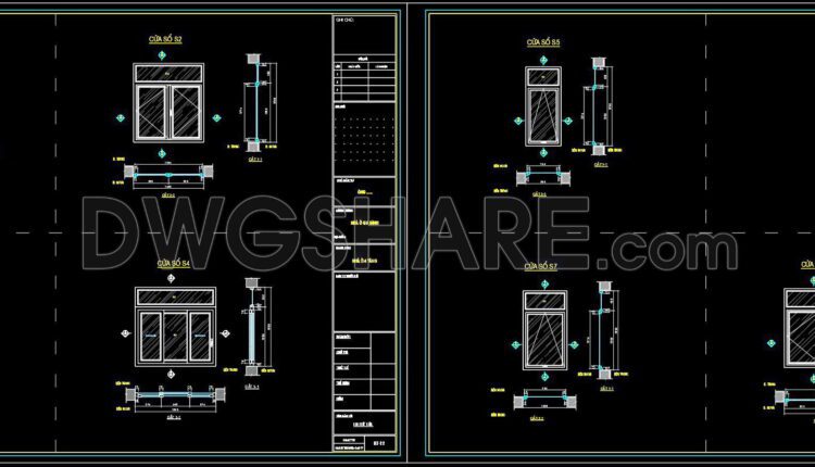548. Detailed CAD Drawings Of Doors, Windows For Download