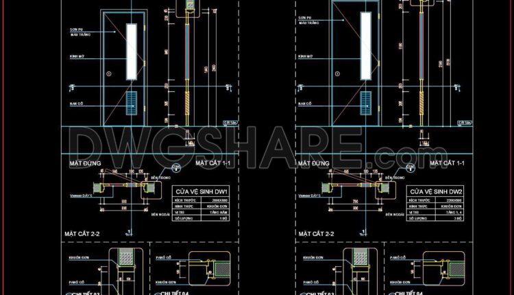 550. Detailed CAD Drawings Of Doors, Windows For Download