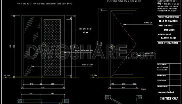 559. Detailed CAD Drawings Of Doors, Windows For Download