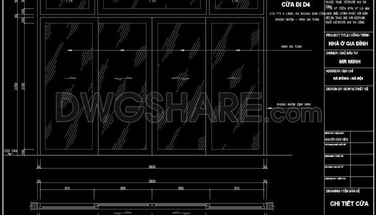559. Detailed CAD Drawings Of Doors, Windows For Download