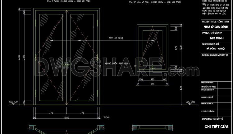 559. Detailed CAD Drawings Of Doors, Windows For Download