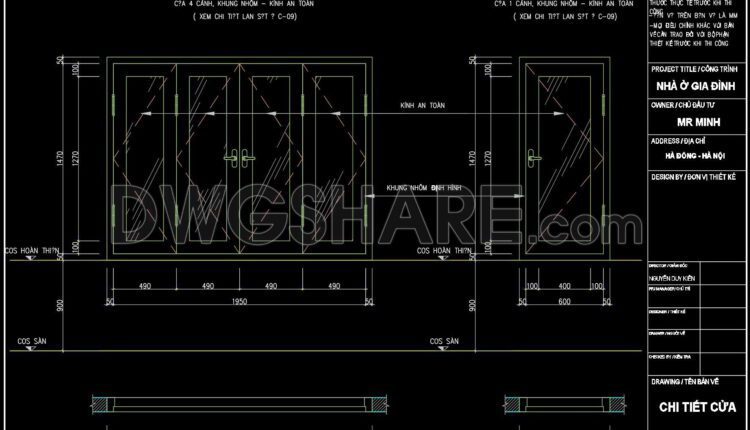 559. Detailed CAD Drawings Of Doors, Windows For Download
