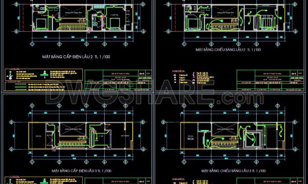 2 years ago
                

                
             60090. CAD drawings for detailed electrical designs for a 3-story townhouse