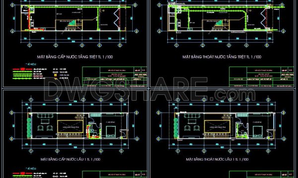 2 years ago
                

                
             65791. CAD drawings detailing the design of water supply and drainage systems for a 3-story townhouse