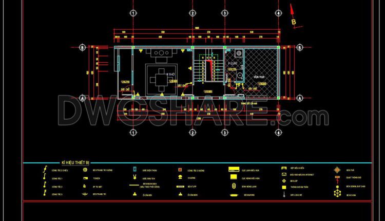 92. CAD drawings for detailed electrical designs for a 3-story townhouse