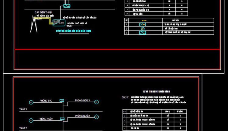 92. CAD drawings for detailed electrical designs for a 3-story townhouse