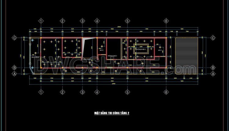 118. Detailed CAD drawings for the ceiling layout design of a 3-story townhouse