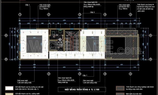 2 years ago
                

                
             699122. Detailed CAD drawings for the ceiling layout design of a 4-story townhouse