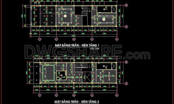 2 years ago
                

                
             507128. Detailed CAD drawings for the ceiling layout design of a 2-story townhouse