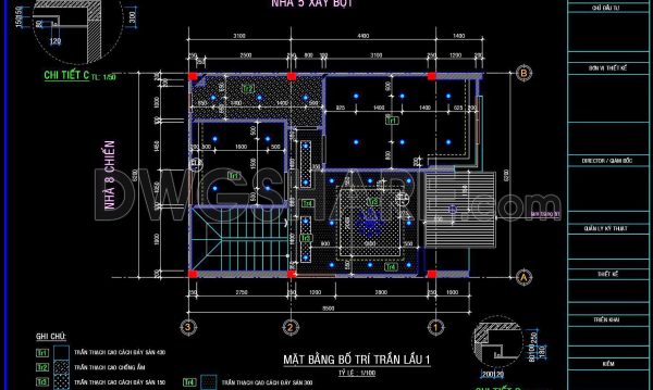 2 years ago
                

                
             596131. Detailed CAD drawings for the ceiling layout design of a 3-story townhouse