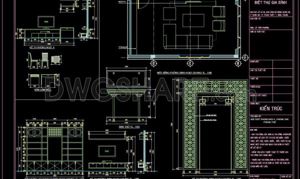 2 years ago
                

                
             2,24120. CAD construction drawings for the interior of the living room, kitchen, and bedroom of a townhouse
