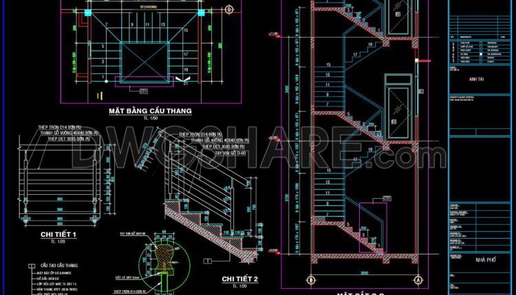 224. Download detailed CAD drawings of townhouse stairs