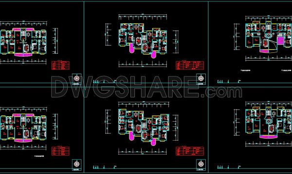 227. Functional layout plans of apartments ranging from 100m2 to 250m2