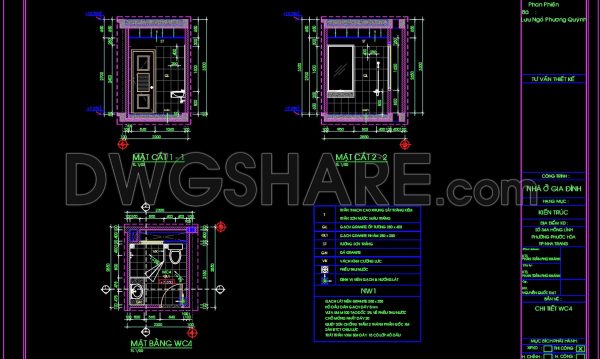 2 years ago
                

                
             325233. Free download of CAD technical drawings for the construction of bathrooms in townhouses