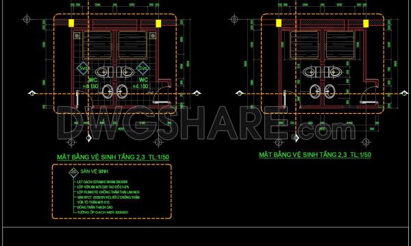 2 years ago
                

                
             270235. Free download of CAD technical drawings for the construction of bathrooms in townhouses