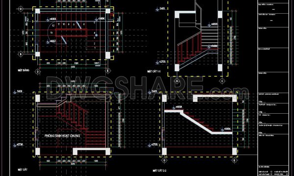 236. Download detailed CAD drawings of townhouse stairs