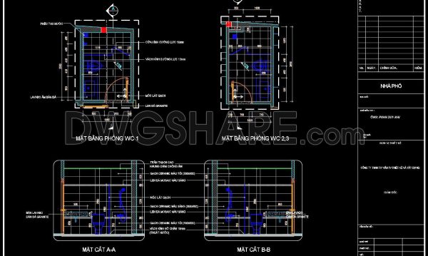 2 years ago
                

                
             426241. Free download of CAD technical drawings for the construction of bathrooms in townhouses