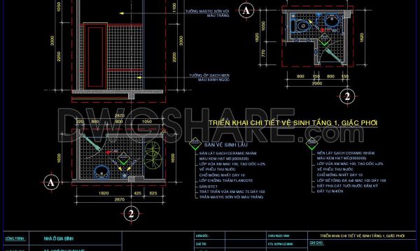2 years ago
                

                
             334247. Free download of CAD technical drawings for the construction of bathrooms in townhouses