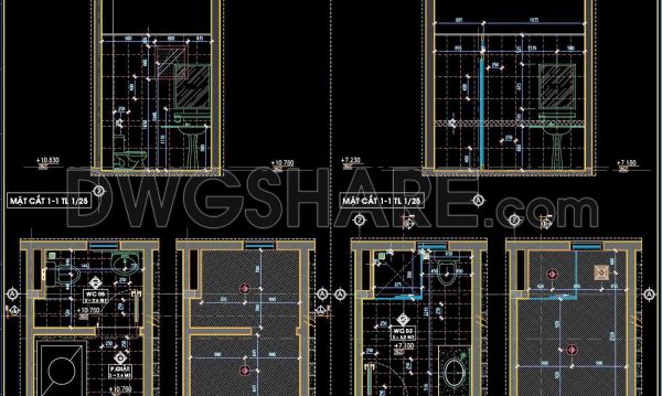 2 years ago
                

                
             531249. Free download of CAD technical drawings for the construction of bathrooms in townhouses