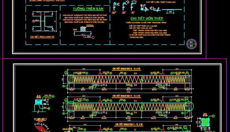 257. Structural Drawings Of 3-Story House A Complete Project 4m x 18m For Download