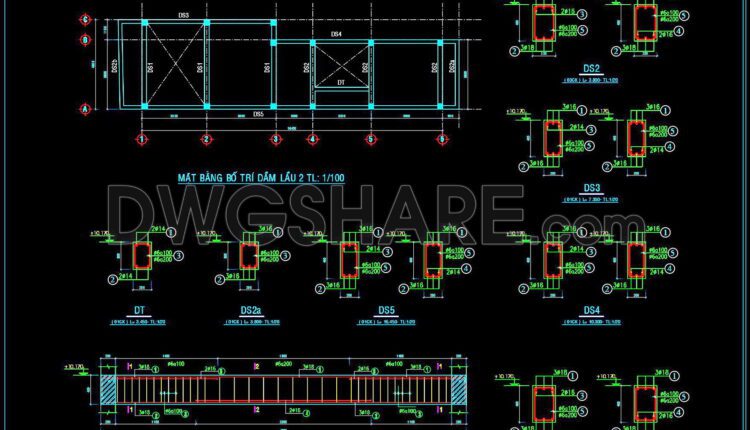 258. Structural Drawings Of 4-Story House A Complete Project 4.9m x 16.5m For Download