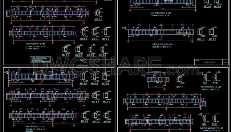 259. Structural Drawings Of 3-Story House A Complete Project 5m x 17.5m For Download
