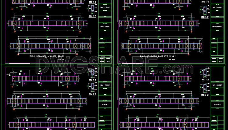 260. Structural Drawings Of 3-Story House A Complete Project 4.8m x 16.1m For Download