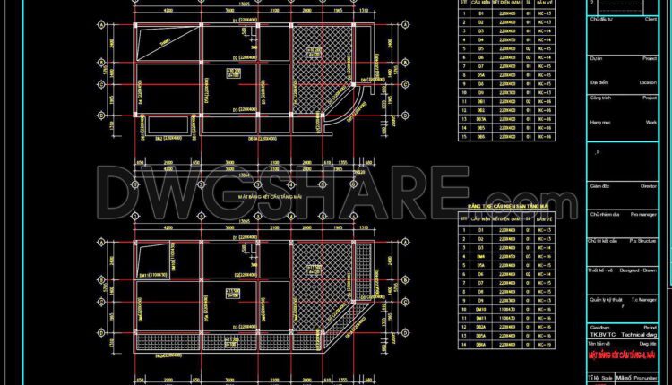 265. Structural Drawings Of 4-Story House A Complete Project 5.7m x 13.8m For Download