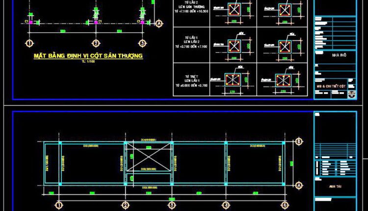 266. Structural Drawings Of 3-Story House A Complete Project 3.5m x 18m For Download