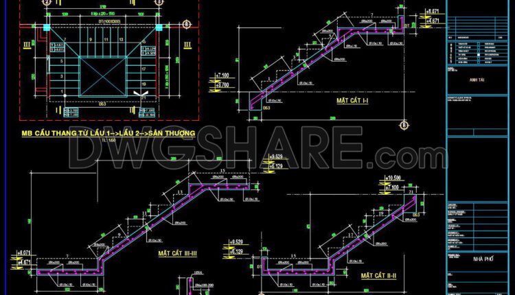 266. Structural Drawings Of 3-Story House A Complete Project 3.5m x 18m For Download
