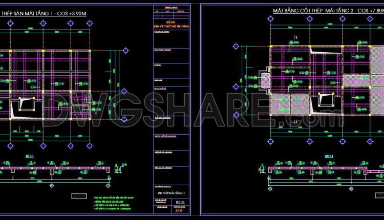 267. Structural Drawings Of 4-Story House A Complete Project 9.7m x 16.8m For Download