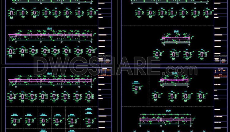 267. Structural Drawings Of 4-Story House A Complete Project 9.7m x 16.8m For Download