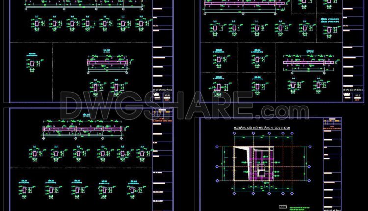 267. Structural Drawings Of 4-Story House A Complete Project 9.7m x 16.8m For Download