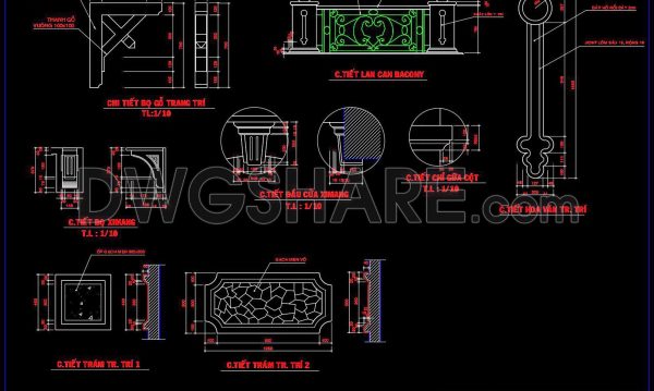 2 years ago
                

                
             541334. Detailed architectural CAD drawings of the balcony, railing of the townhouse