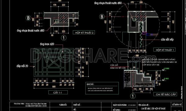 2 years ago
                

                
             406337. Detailed architectural CAD drawings of the balcony, railing of the townhouse