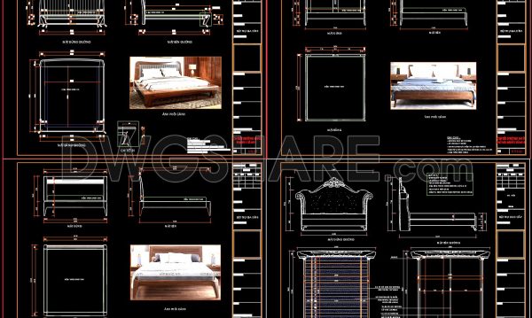 2 years ago
                

                
             2,002338. Free download CAD drawings of the technical details of various types of beds