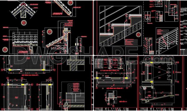 2 years ago
                

                
             1,954340. Free download of detailed architectural CAD drawings for elevations, glass roofs, stairs, and balconies