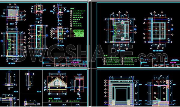 341. Free download of detailed architectural CAD drawings for elevations and balconies