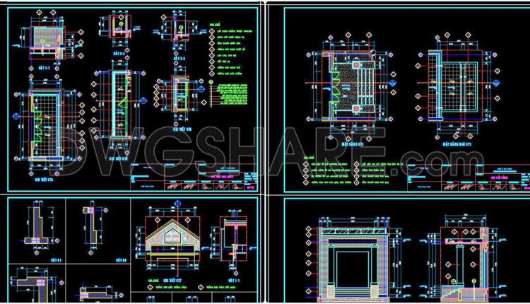 341. Free download of detailed architectural CAD drawings for elevations and balconies
