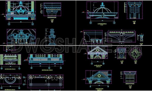 2 years ago
                

                
             1,077346. Detailed architectural CAD drawings of the facade, balcony, railing townhouse